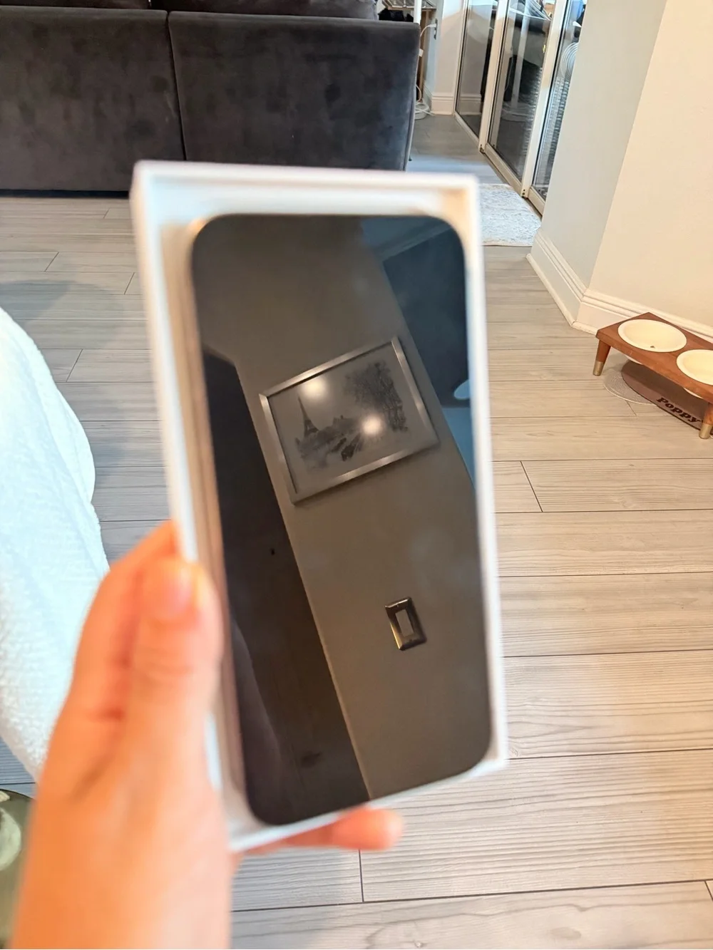 Apple iPhone Black Front Display in White Box